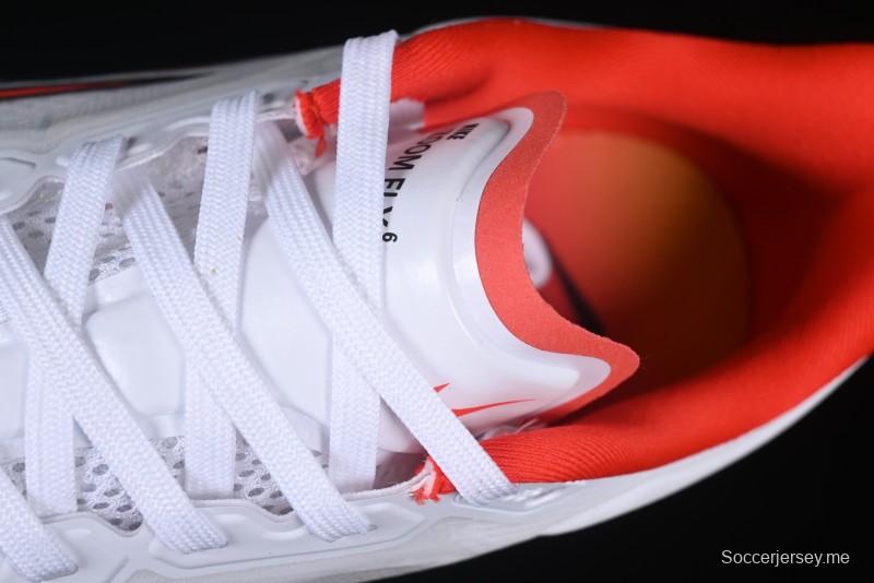 Nike Zoom Fly 6 Lightweight Responsive Running Shoes with Flyknit and Carbon Fiber Plate - HQ3498-100