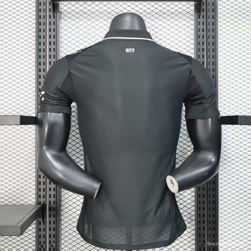 نسخة اللاعب 25/26 قميص مانشستر سيتي الاختباري الأسود لمانشستر سيتي 25/26