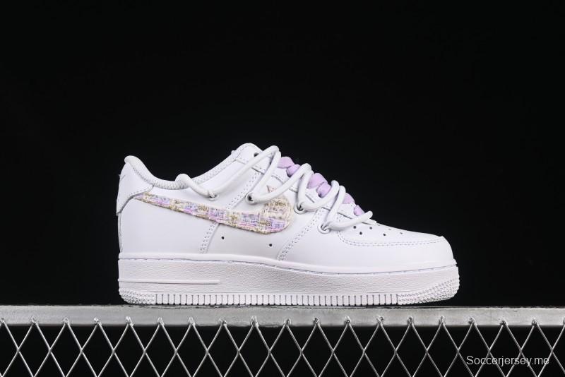 Nike Air Force 1'07 Low Purple Chanel-Inspired Casual Sneakers - DH9999-556