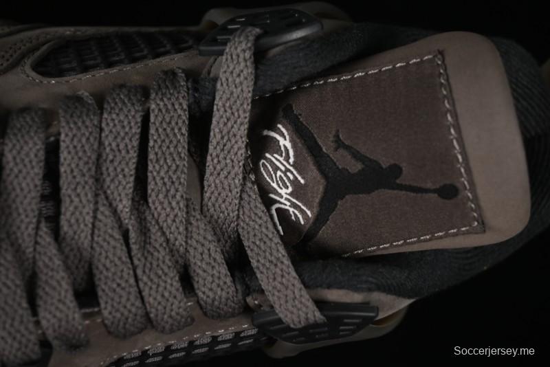 حذاء نايك اير جوردان 4 ريترو من نايك اير جوردان 4 من نايك باللون البني الحجري مع شبكة سوداء وتفاصيل من مادة TPU - FV5029-200