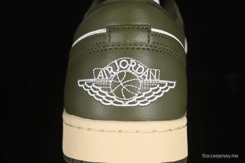 حذاء رياضي نايك اير جوردان 1 لاو AJ1 نايك اير جوردان 1 لاو AJ1 أخضر عسكري أبيض كاجوال لايف ستايل - DC0774-122