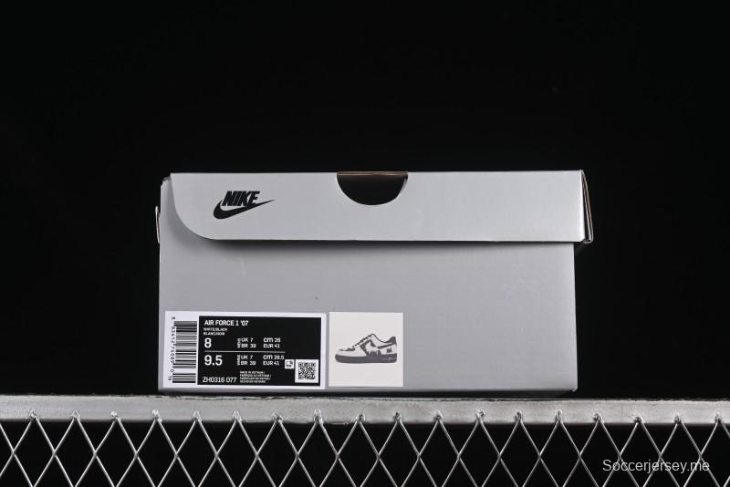 حذاء نايك اير فورس 1'07 منخفض مخصص رسمي ذو تصميم رسمي ساخن 2D ذو طابع رمادي منطقة رمادية كاجوال - ZH0316-077