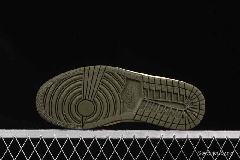 حذاء رياضي نايك اير جوردان 1 لاو AJ1 نايك اير جوردان 1 لاو AJ1 أخضر عسكري أبيض كاجوال لايف ستايل - DC0774-122