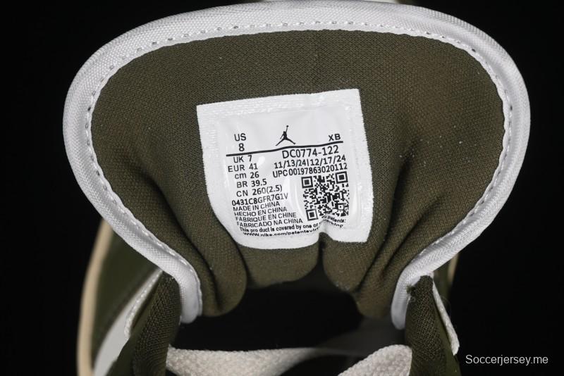 حذاء رياضي نايك اير جوردان 1 لاو AJ1 نايك اير جوردان 1 لاو AJ1 أخضر عسكري أبيض كاجوال لايف ستايل - DC0774-122