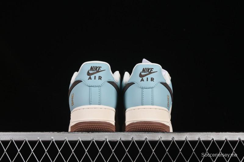 حذاء نايك اير فورس 1 '07 المنخفض من نايك اير فورس 1 '07 LV Collaboration Summer Blue Sneakers كاجوال أزرق - JJ2508-702