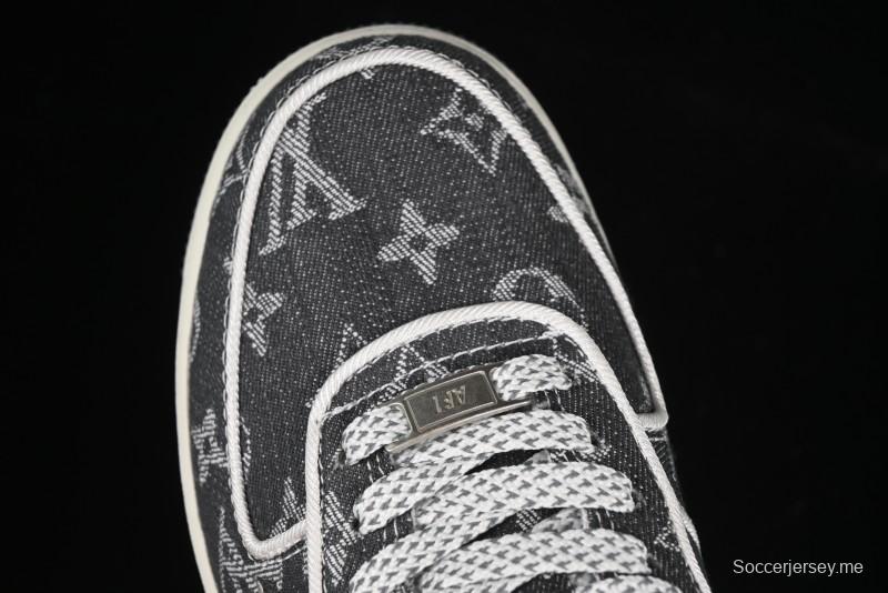 حذاء نايك اير فورس 1'07 منخفض LV Collaboration أسود كاجوال من الدنيم - SC9207-530