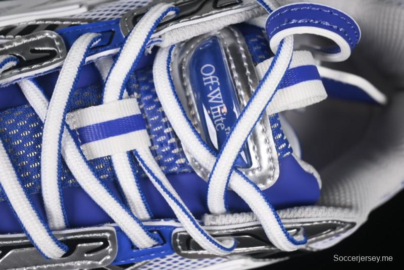 حذاء سنيكرز "بي رايت" من أوف وايت باللون الأزرق الأبيض - X.E5