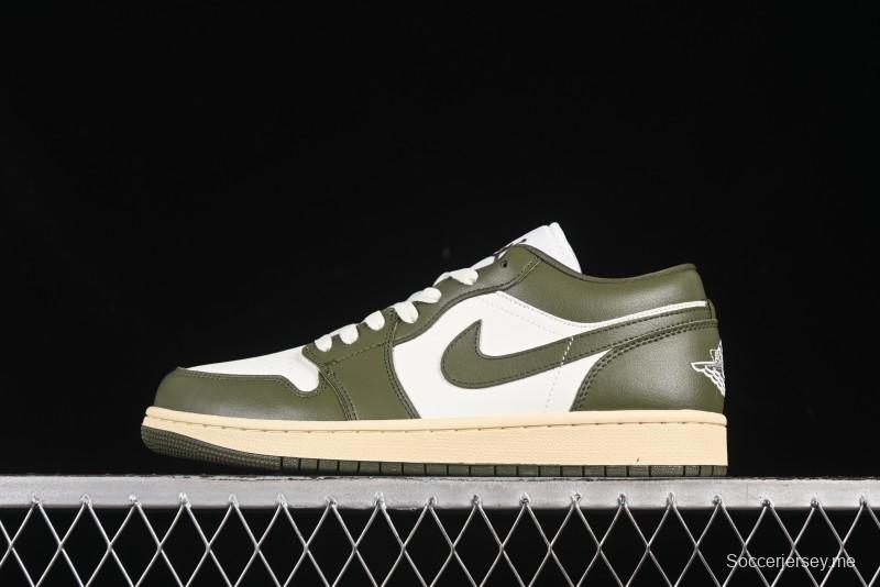 حذاء رياضي نايك اير جوردان 1 لاو AJ1 نايك اير جوردان 1 لاو AJ1 أخضر عسكري أبيض كاجوال لايف ستايل - DC0774-122