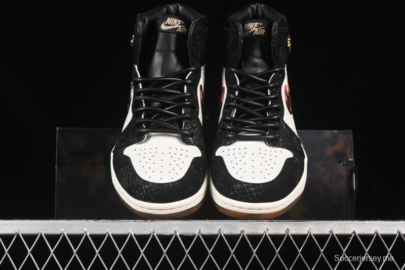 حذاء كرة السلة نايك اير جوردان 1 هاي ريترو أو جي "CNY" من نايك مع عناصر صينية تقليدية ميمونة - IB3165-091