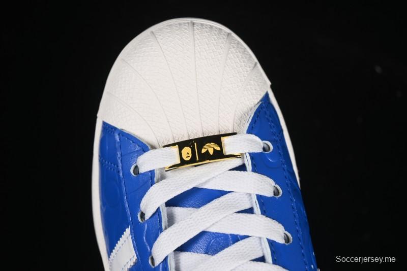 أديداس بابي سوبرستار سوبرستار JR2702 حذاء رياضي كاجوال بمقدمة صدفة - JR2702