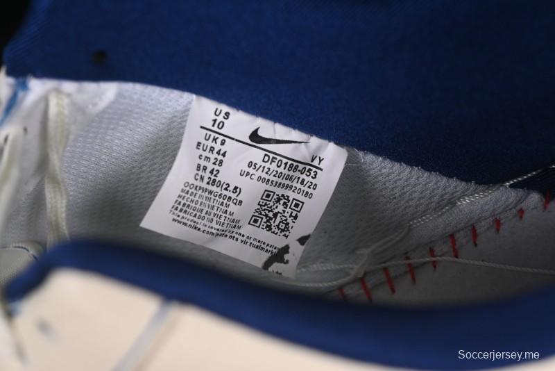 حذاء نايك اير فورس 1'07 المنخفض الكاجوال من نايك بتصميم وجه الشبح بخط أزرق - DF0188-053