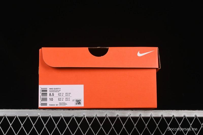 حذاء الجري نايك كويست 6 المبطن خفيف الوزن - FD6033-001