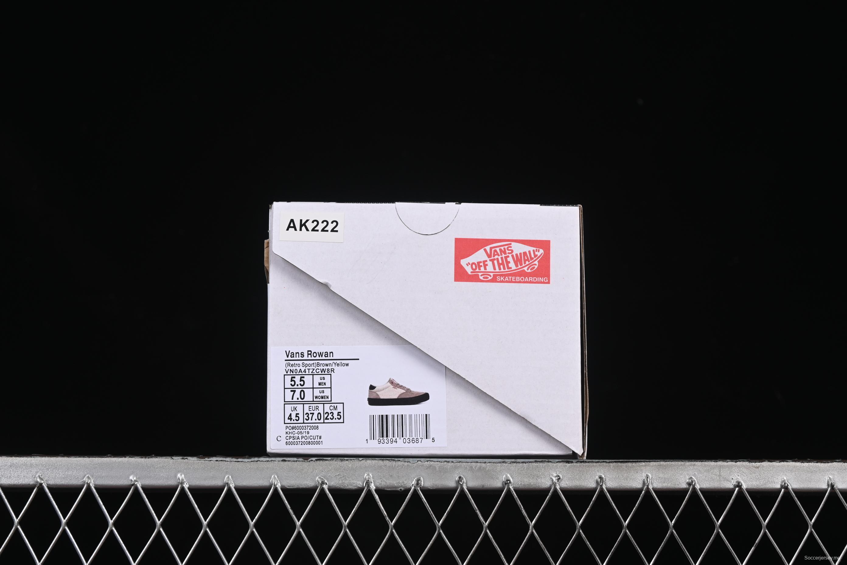 Vans Rowan Classic Comfortable Professional Skateboarding Shoes - VN0A4TZCW8R