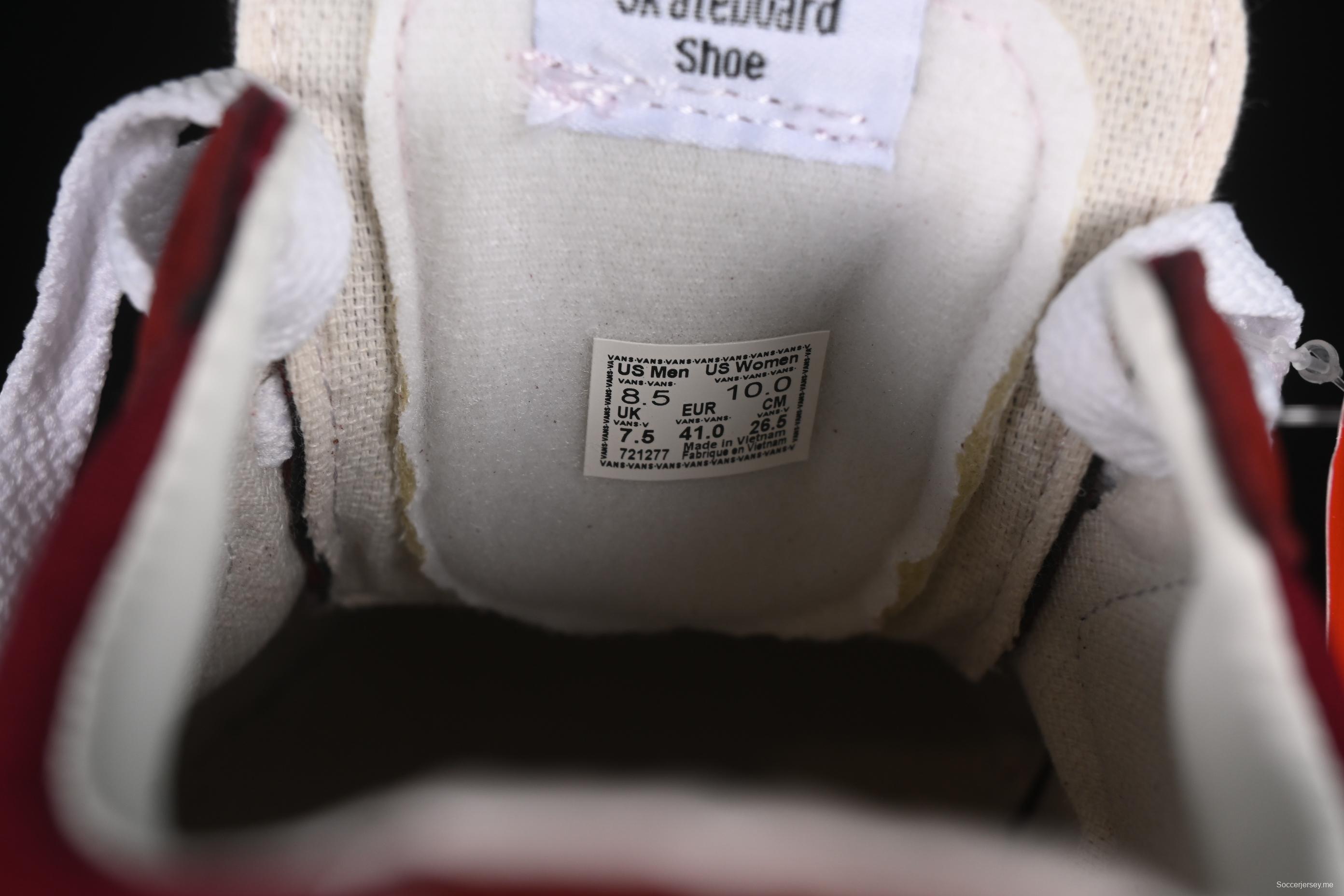 حذاء تزلج سكيت كاجوال مضاد للانزلاق من فانس Sk8-Low باللون العنابي - VN0A4A4UUUK5U7