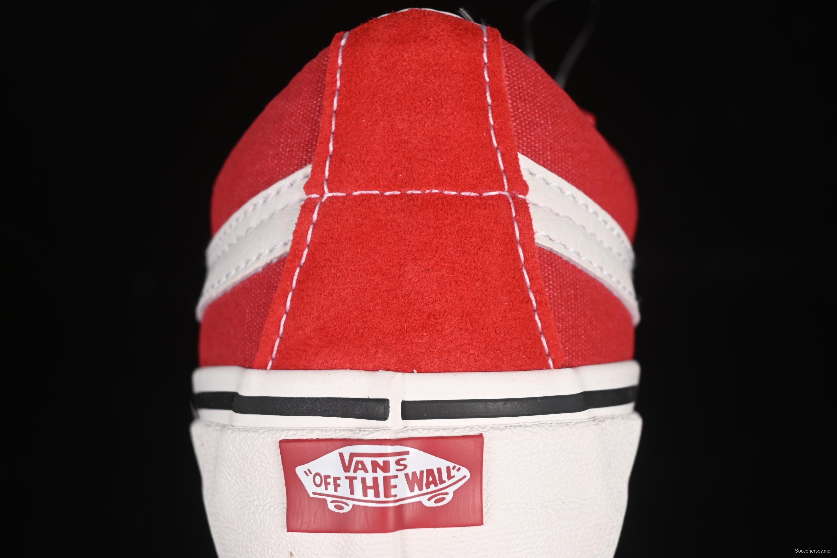 Vans Sk8-Low White Red Anti-Slip Casual Skate Shoes - VN0A4UWIXGJ