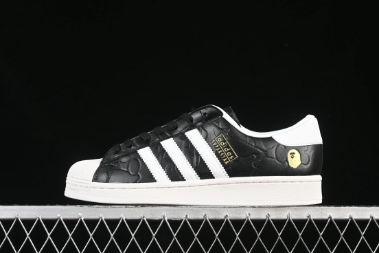 Bape x Adidas Superstar Shell Toe Casual Sneakers - JQ3666