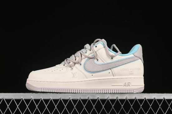 Nike Air Force 1'07 Low LV Collaboration Casual Sneakers with Full-Length Air Cushion - DM6868-095