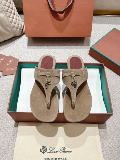 2025 Slippers Le Parmentier Brown Suede Slippers LY00250