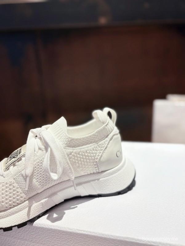 2025 Women Dior White Flyknit Sneakers LY00260