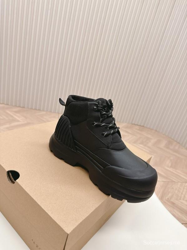 2024 Women UGG Black Suede Snow Boots High Top Lace-Up MJ00320