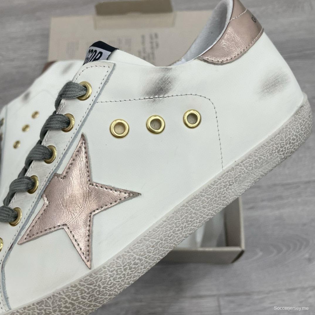 2025 Women GGDB White Brown Leather Sneakers
