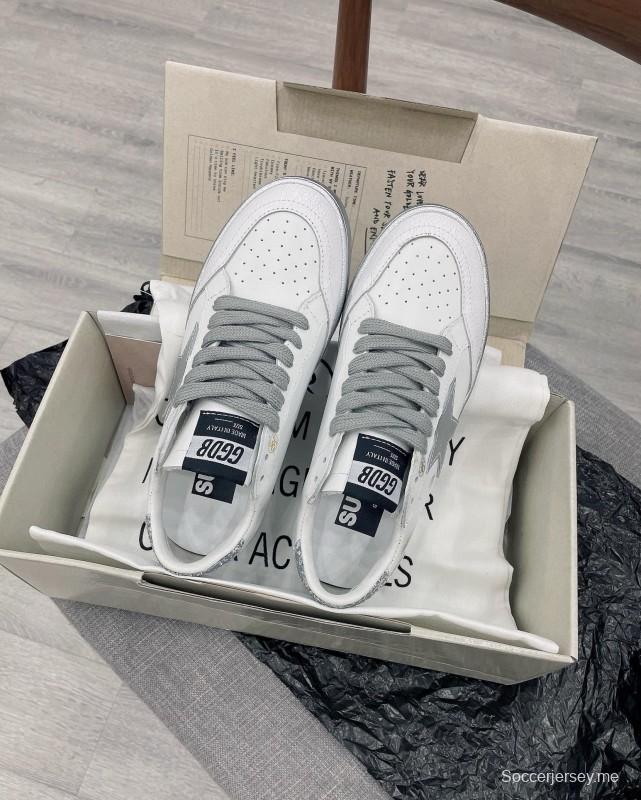 2024 Unisex GGDB White Silver Leather Sneakers MJ00260