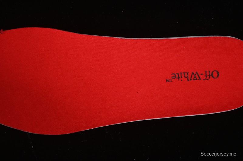 حذاء "بي رايت بي رايت" من أوف وايت كاجوال منخفض الساقين باللون الأحمر الأسود