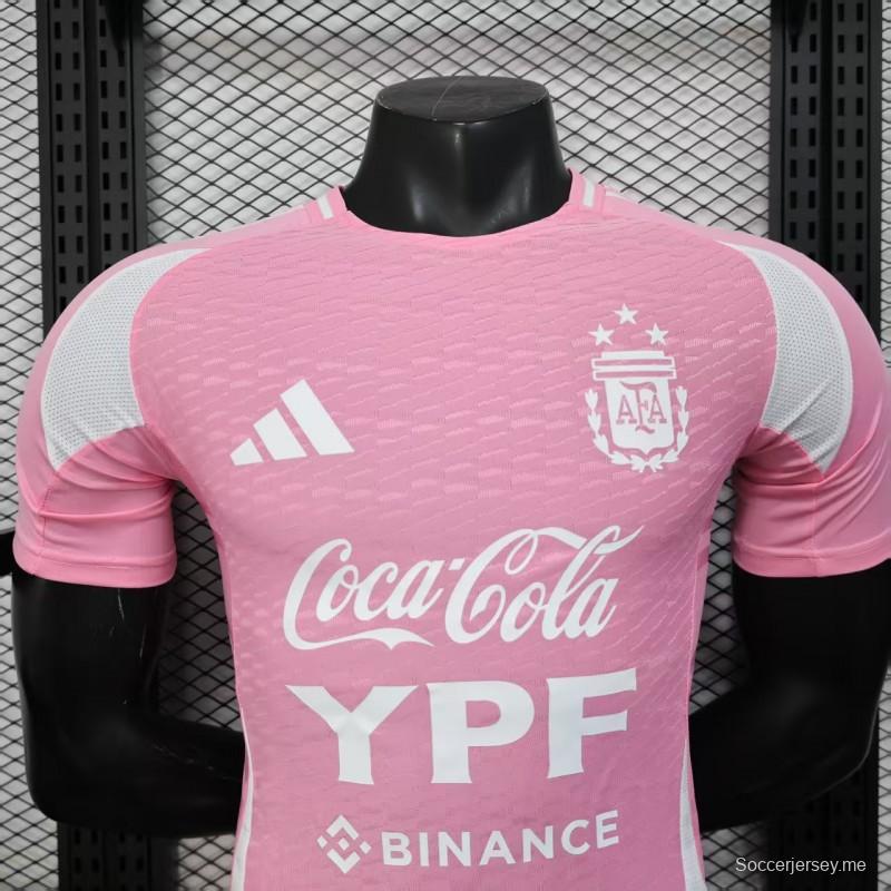 Player Version 2025 Argentina National Team Pink Training Jersey