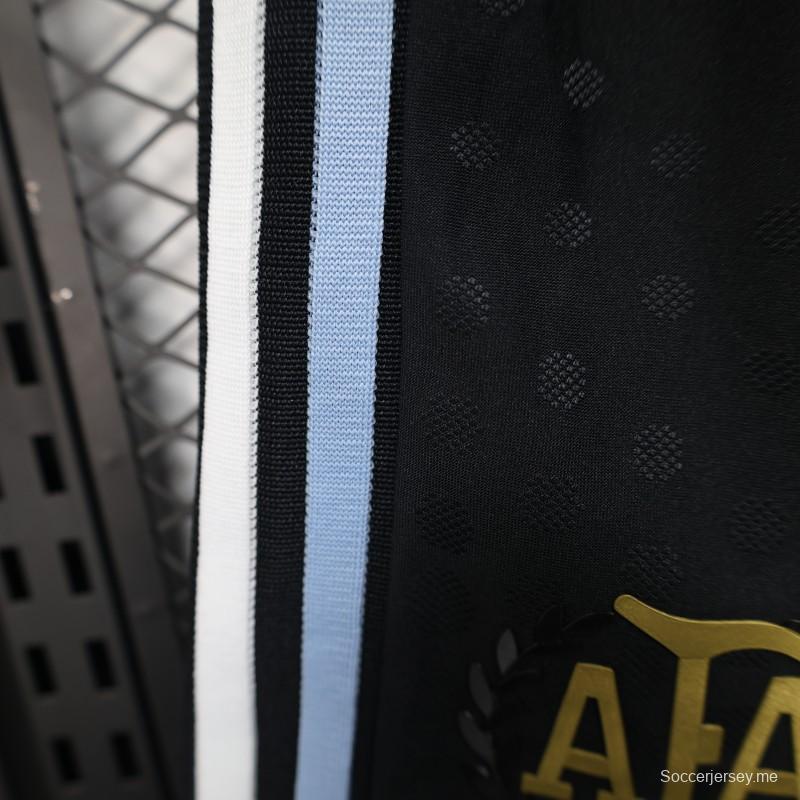 إصدار اللاعب 2025 شورت أرجنتيني أسود قصير 2025