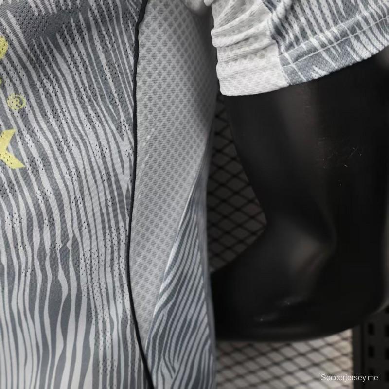 إصدار اللاعب 25/26 قميص كلوب أمريكا 25/26 رمادي بنمط مخطط قطري