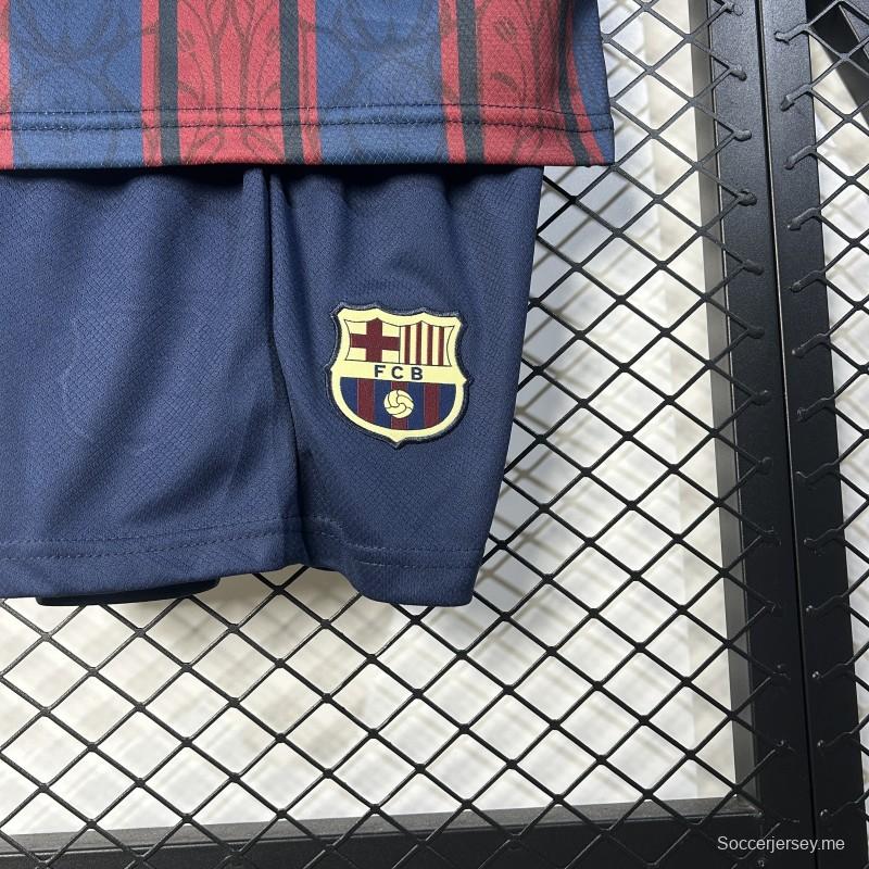 25/26 قميص بولو بأكمام طويلة بأكمام طويلة مودرن مودرن برشلونة للأطفال