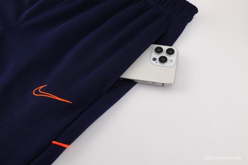 2025 سترة بسحاب كامل باللون الكحلي من نايك 2025 + بنطلون طويل