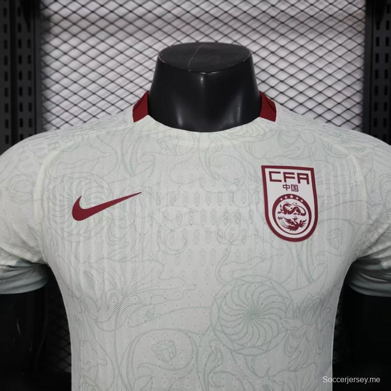 إصدار اللاعب 2025 قميص أبيض أبيض خارجي صيني 2025