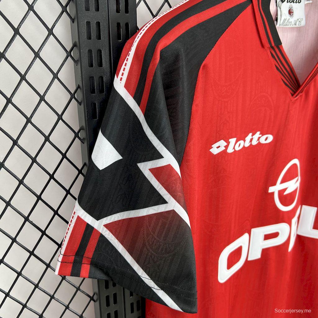 قميص إيه سي ميلان 1998/99 ريترو أحمر عتيق خارجي