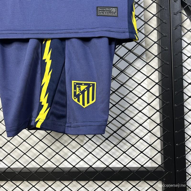 25/26 قميص أتليتكو مدريد للأطفال بمقاس 16-28 خارج ملعبه