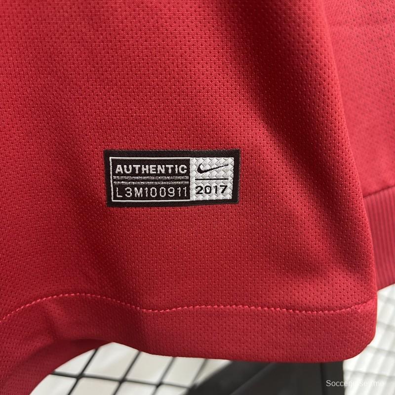 قميص ريترو 17/18 روما بأكمام طويلة أكمام طويلة