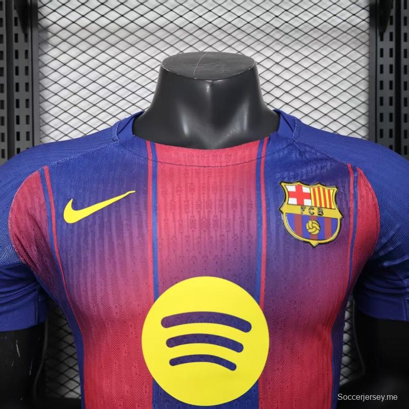 نسخة اللاعب 25/26 قميص برشلونة الأساسي 25/26