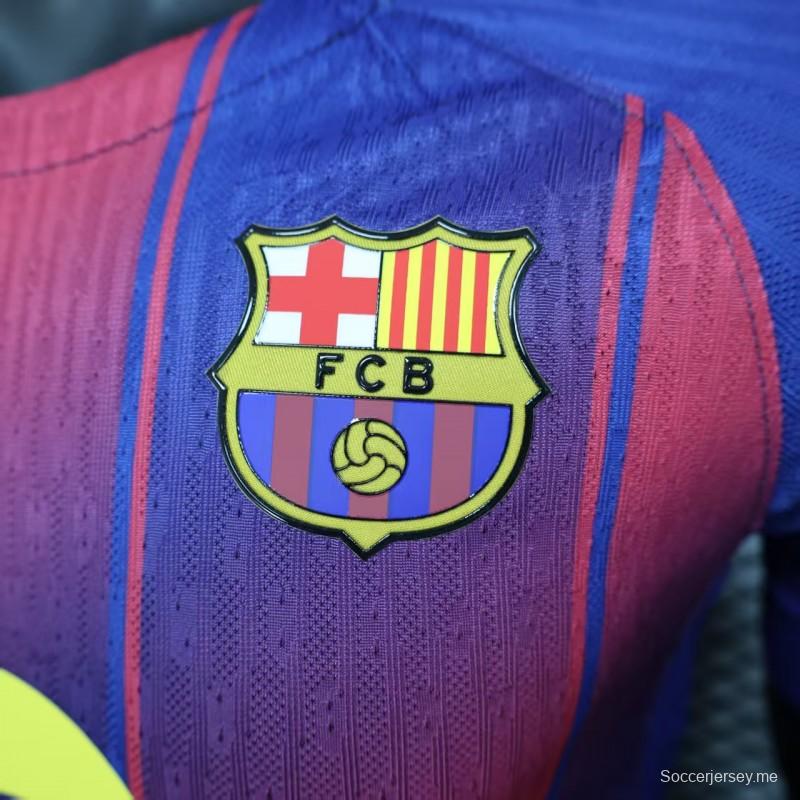 نسخة اللاعب 25/26 قميص برشلونة الأساسي 25/26