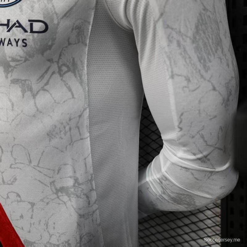 إصدار اللاعب 25/26 قميص بأكمام طويلة الأكمام لمانشستر سيتي خارج أرضه