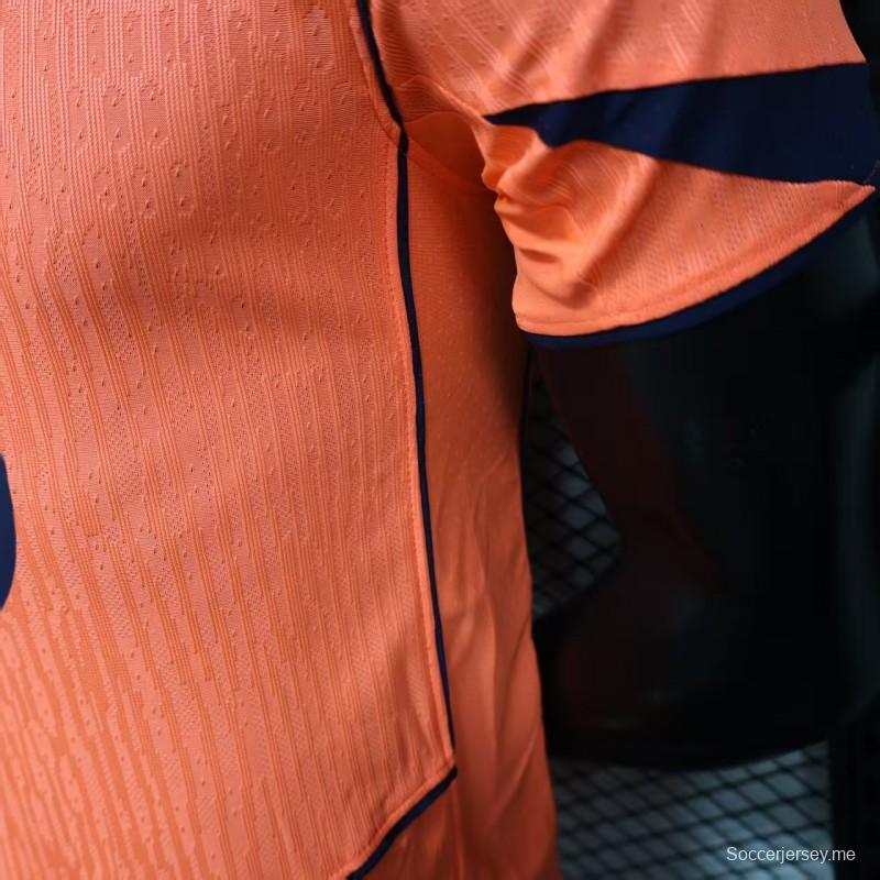 إصدار اللاعب 25/26 قميص برشلونة الثالث برتقالي اللون برتقالي اللون 25/26