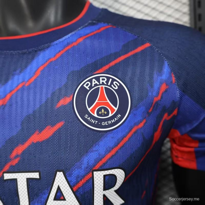 نسخة اللاعب 25/26 باريس سان جيرمان باريس سان جيرمان أزرق بنقشة برق أحمر