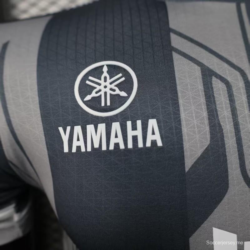 إصدار اللاعب 25/26 قميص أولمبيك مارسيليا رمادي بخطوط هندسية