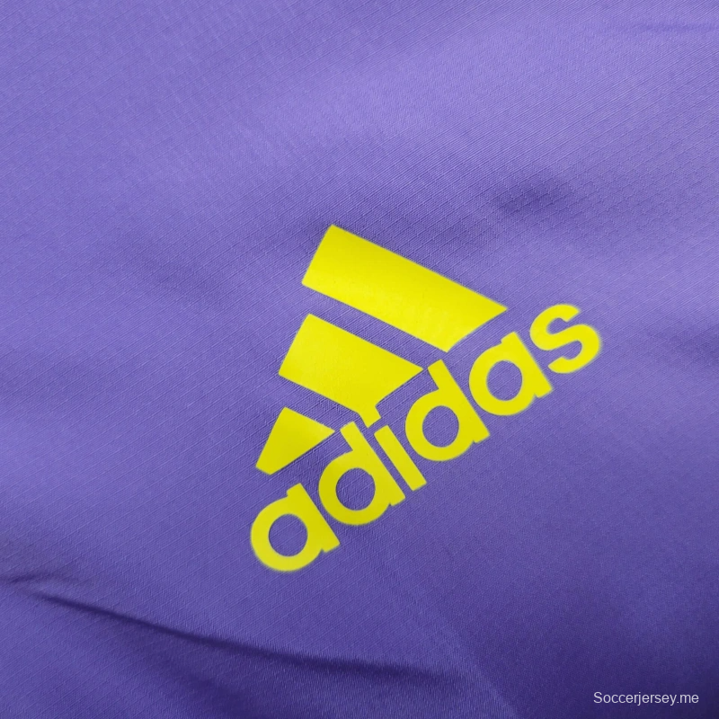 25/26 جاكيت ريال مدريد أسود/بنفسجي سترة واقية من الرياح