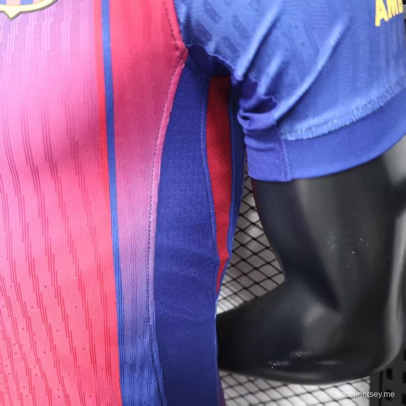 إصدار اللاعب 25/26 قميص برشلونة الأساسي بدون راعي