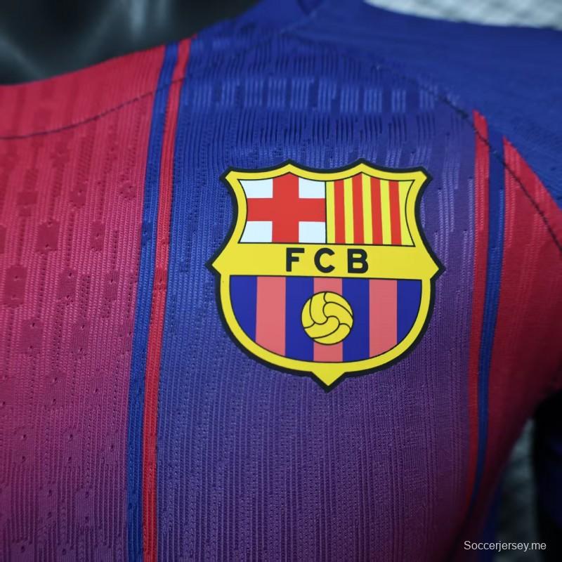 إصدار اللاعب 25/26 قميص برشلونة الأساسي بدون راعي