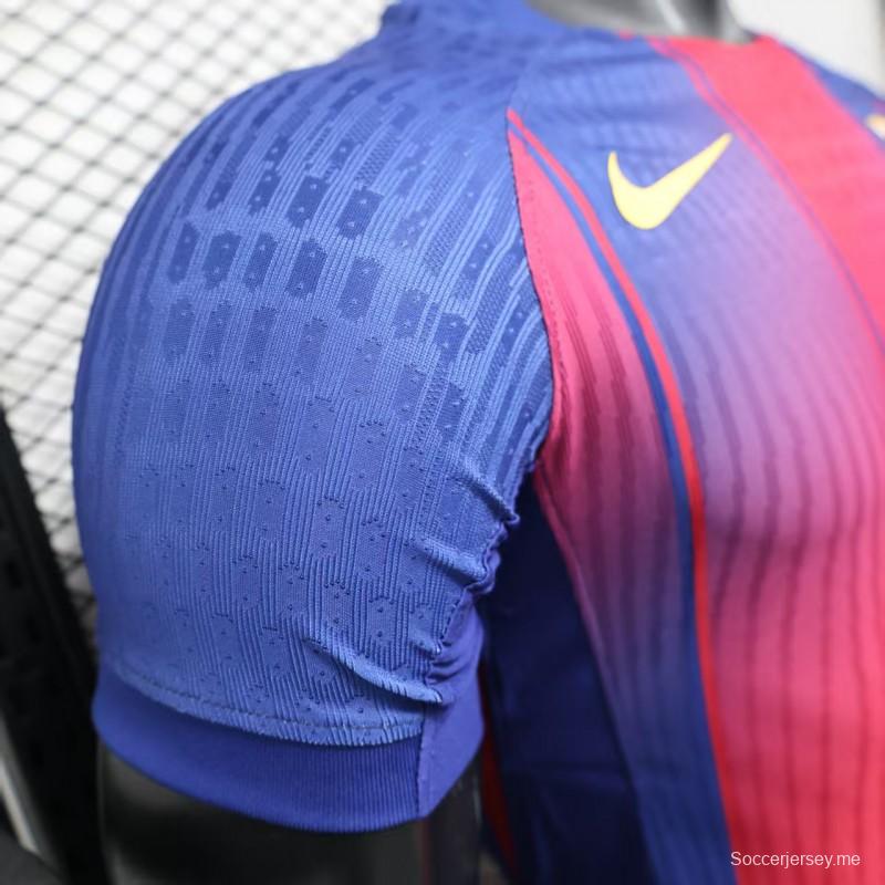 إصدار اللاعب 25/26 قميص برشلونة الأساسي بدون راعي