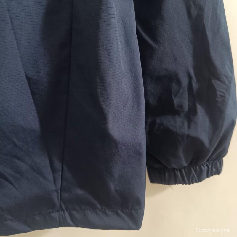 25/26 سترة واقية من الرياح متوسطة الطول بلون أزرق من ريال مدريد