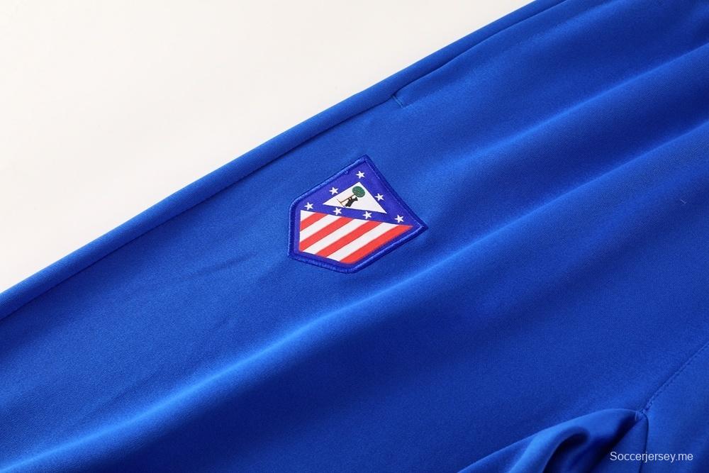 25/26 جاكيت أحمر بسحاب كامل أحمر من أتليتكو مدريد + بنطال طويل