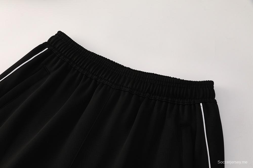 2025 أديداس 2025 جاكيت أديداس أسود بسحاب كامل + بنطلون طويل