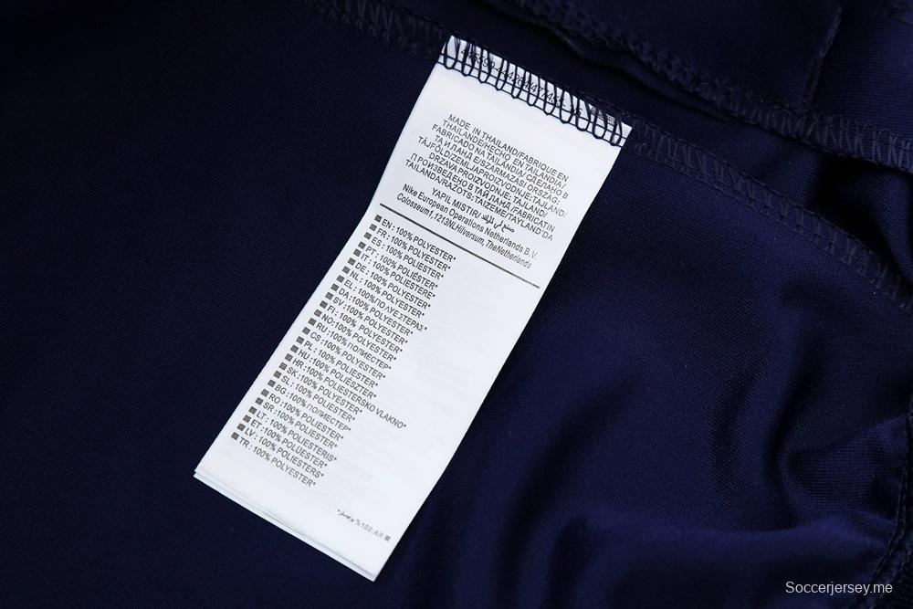 2025 NIKE جاكيت أسود/أبيض بسحاب كامل + بنطلون طويل